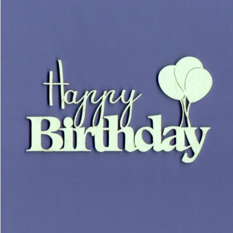 Tekturka Crafty Moly Napis G4 - Happy Birthday z balonami